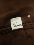 25/0622 immaculate nearly new daks brown / amber glen check tweed sports jacket 44 short to regular