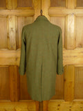 25/0627 exceptional john g hardy green / amber wp check tweed field coat overcoat 42 regular