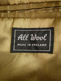 25/0627 exceptional john g hardy green / amber wp check tweed field coat overcoat 42 regular