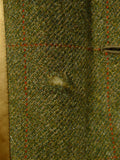 25/0627 exceptional john g hardy green / amber wp check tweed field coat overcoat 42 regular