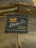 25/0628 immaculate vintage extra-heavy crombie herringbone tweed raglan coat overcoat w/ tartan backing 42-43