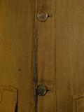 25/0638 bespoke tailored brown herringbone tweed shooting vest waistcoat gilet 50 long
