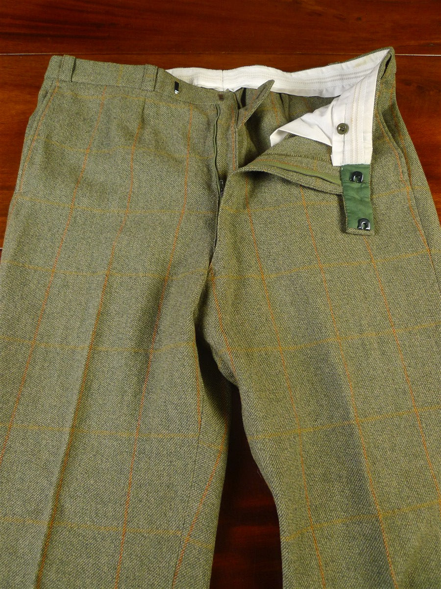 25/0651 exceptional 1997 redmayne cumbria bespoke heavyweight green wp check tweed suit 43 regular