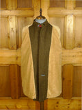25/0655 immaculate vintage invertere green tweed raglan coat overcoat w/ alpaca pile lining 42-44