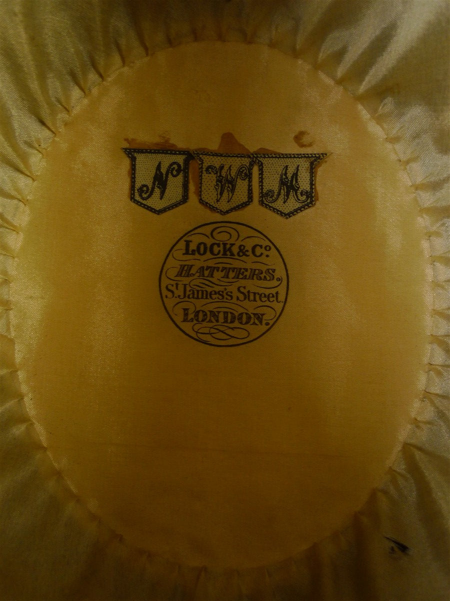 25/0632 vintage lock & co. hard coke black fur felt bowler hat 56cms
