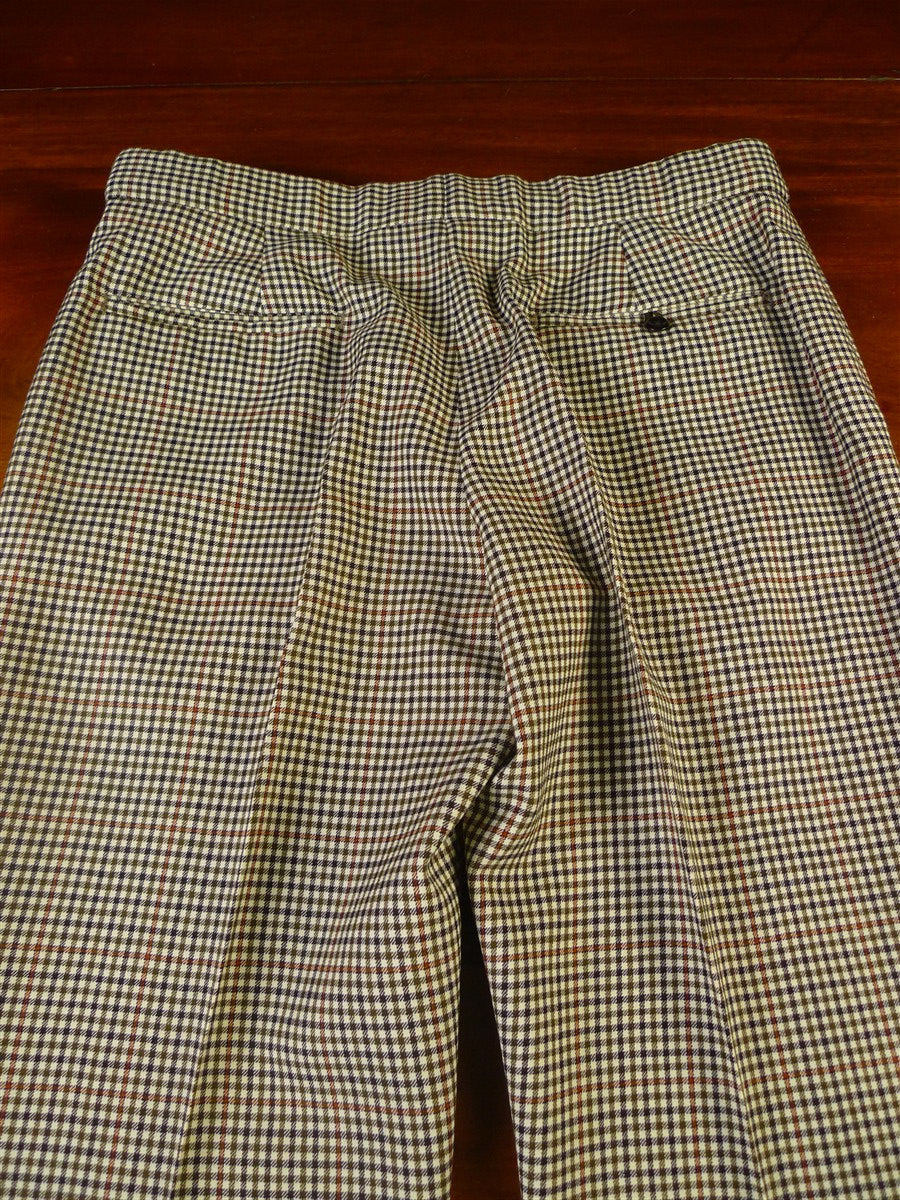 25/0634 new old stock bladen gun check country trouser w/ boot cut leg 33
