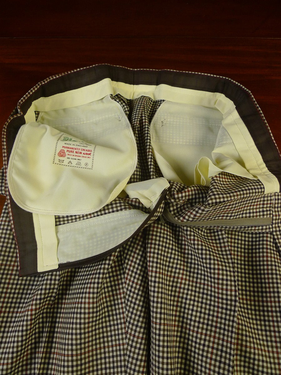 25/0634 new old stock bladen gun check country trouser w/ boot cut leg 33
