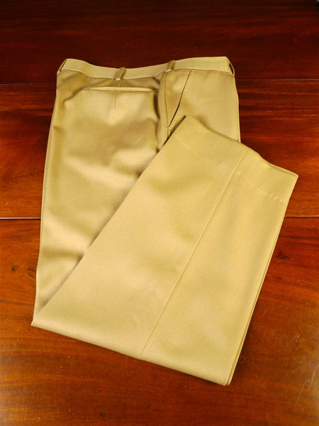 25/0635 vintage bespoke tailored tan beige cavalry twill trouser 36
