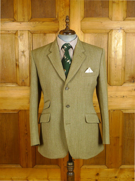 25/0688 john g hardy heavyweight green keepers tweed jacket 43-44 regular