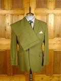 25/0697 exceptional bespoke tailor made john g hardy alsport cloth green wp check 3-piece tweed suit w/ paisley linings 40 short to regular