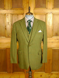 25/0697 exceptional bespoke tailor made john g hardy alsport cloth green wp check 3-piece tweed suit w/ paisley linings 40 short to regular