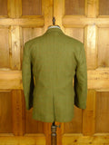 25/0697 exceptional bespoke tailor made john g hardy alsport cloth green wp check 3-piece tweed suit w/ paisley linings 40 short to regular
