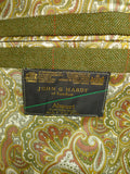 25/0697 exceptional bespoke tailor made john g hardy alsport cloth green wp check 3-piece tweed suit w/ paisley linings 40 short to regular