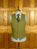 25/0697 exceptional bespoke tailor made john g hardy alsport cloth green wp check 3-piece tweed suit w/ paisley linings 40 short to regular
