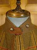 25/0694 superb vintage harry hall bold check tweed hacking / riding jacket w/ ghillie collar, poachers pocket & flared skirt 40 regular