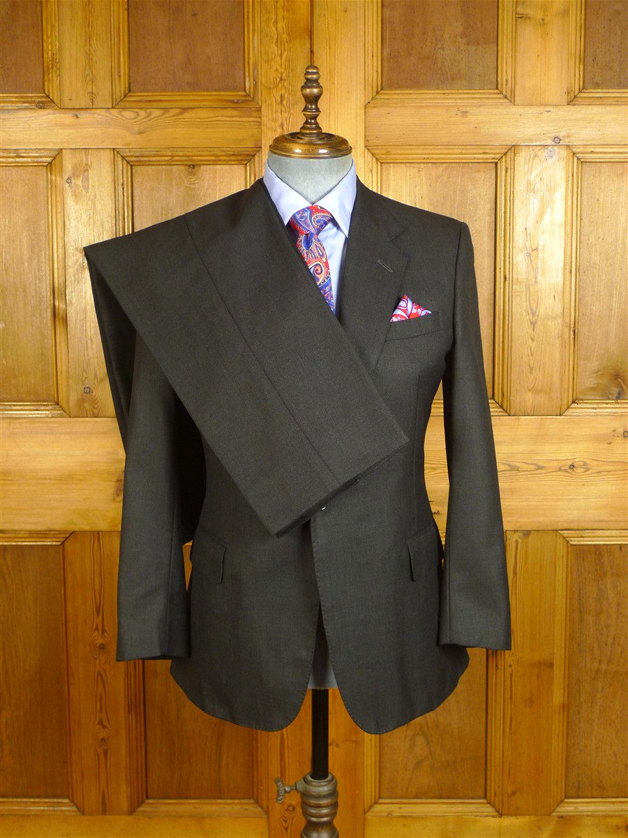25/0699 huntsman savile row charcoal grey weave 2 piece suit 39 short