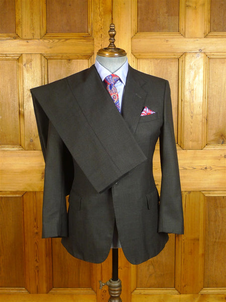 25/0699 huntsman savile row charcoal grey weave 2 piece suit 39 short