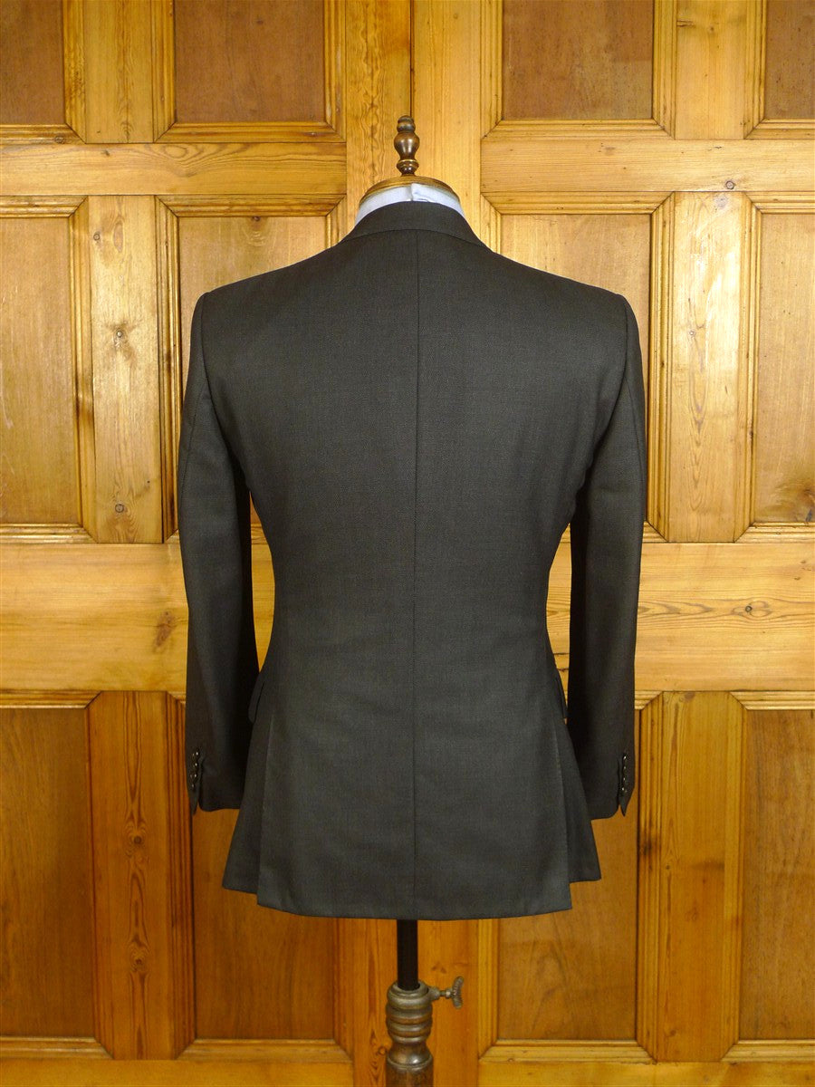 25/0699 huntsman savile row charcoal grey weave 2 piece suit 39 short