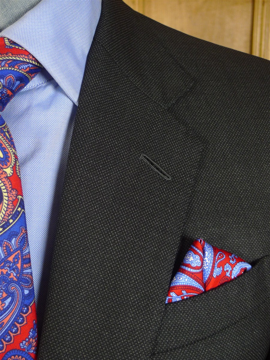 25/0699 huntsman savile row charcoal grey weave 2 piece suit 39 short
