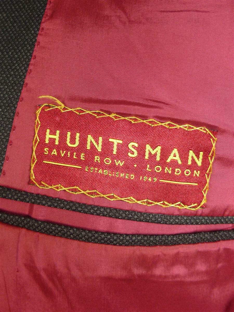 25/0699 huntsman savile row charcoal grey weave 2 piece suit 39 short