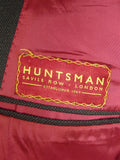 25/0699 huntsman savile row charcoal grey weave 2 piece suit 39 short