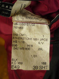 25/0699 huntsman savile row charcoal grey weave 2 piece suit 39 short