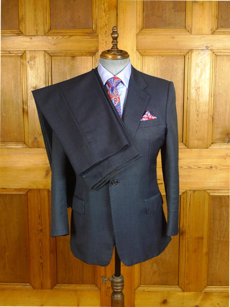 25/0698 huntsman savile row blue nailhead weave 2 piece suit w/ spare trouser 40 short