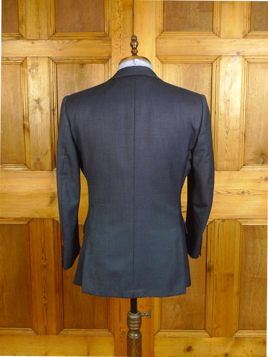 25/0698 huntsman savile row blue nailhead weave 2 piece suit w/ spare trouser 40 short