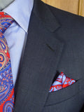 25/0698 huntsman savile row blue nailhead weave 2 piece suit w/ spare trouser 40 short