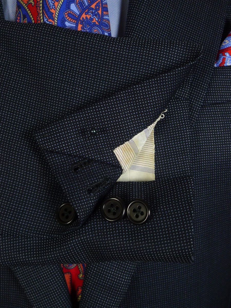 25/0698 huntsman savile row blue nailhead weave 2 piece suit w/ spare trouser 40 short