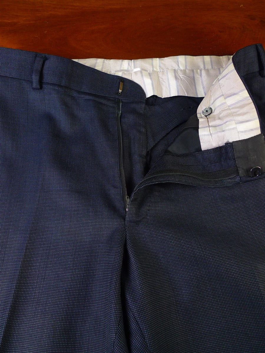 25/0698 huntsman savile row blue nailhead weave 2 piece suit w/ spare trouser 40 short