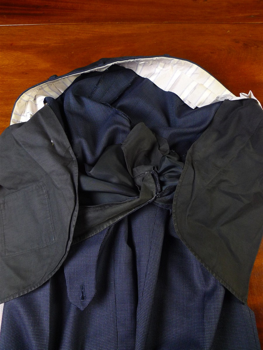 25/0698 huntsman savile row blue nailhead weave 2 piece suit w/ spare trouser 40 short