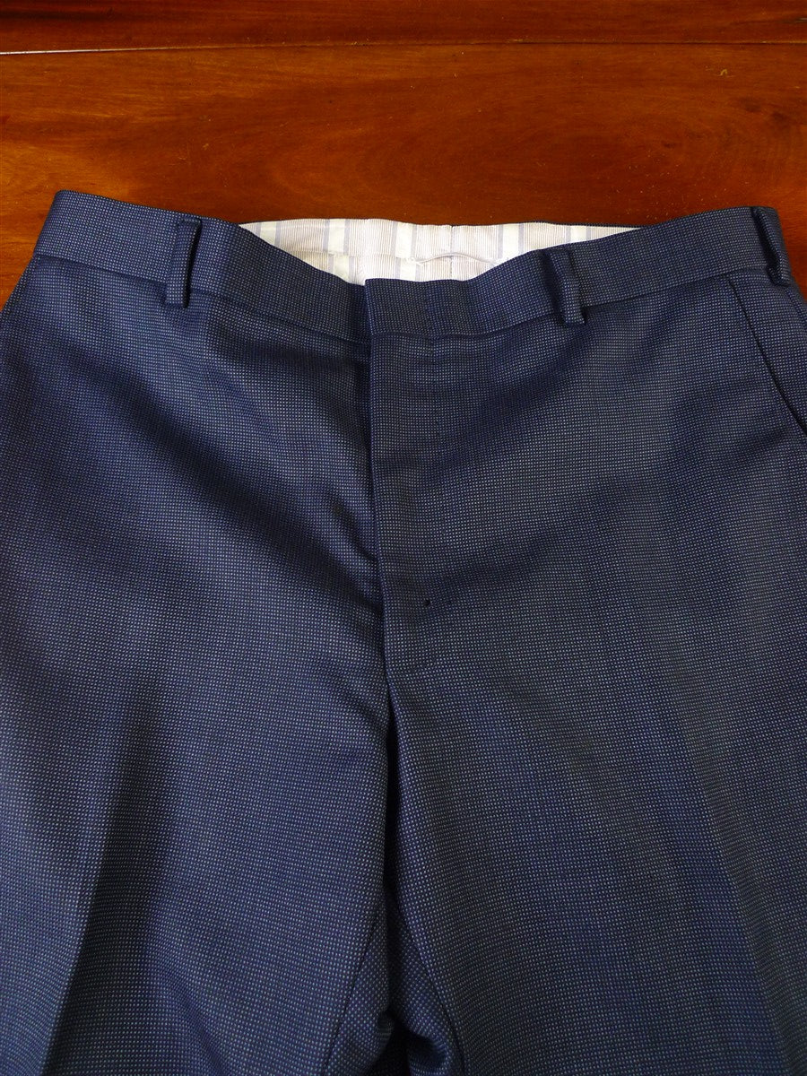 25/0698 huntsman savile row blue nailhead weave 2 piece suit w/ spare trouser 40 short