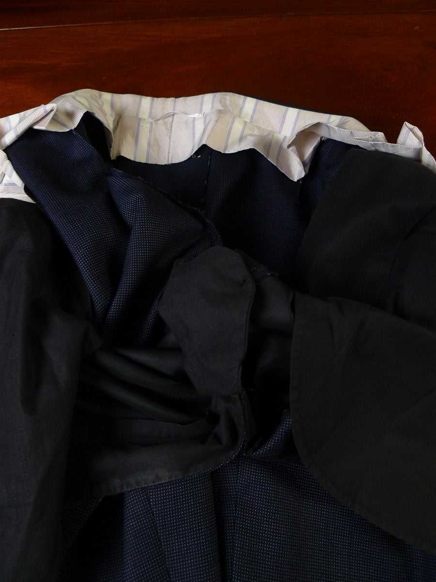 25/0698 huntsman savile row blue nailhead weave 2 piece suit w/ spare trouser 40 short