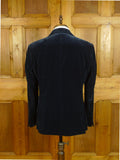 25/0712 immaculate simon carter midnight blue velvet / grosgrain peak lapel velvet dinner / smoking jacket (rrp £550) 41-42 regular