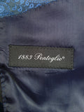 25/0712 immaculate simon carter midnight blue velvet / grosgrain peak lapel velvet dinner / smoking jacket (rrp £550) 41-42 regular