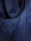 25/0716 anderson & sheppard 2006 savile row bespoke navy blue d/b worsted & mohair blazer 47 extra long