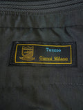 25/0727 immaculate hk bespoke tailored italian cloth 'cashmere stripe' fine worsted high-rise morning trouser 45