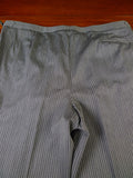 25/0726 immaculate hk bespoke tailored 'cashmere stripe' fine worsted high-rise morning trouser 46