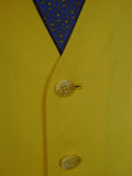25/0728 hk bespoke tailored canary yellow fine wool waistcoat for royal ascot 53 regular