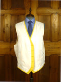 25/0728 hk bespoke tailored canary yellow fine wool waistcoat for royal ascot 53 regular
