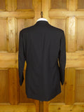 25/0718 vintage 1981 anderson & sheppard savile row bespoke midnight blue barathea d/b dinner jacket w/ grosgrain facings 45 extra long