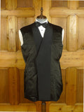 25/0718 vintage 1981 anderson & sheppard savile row bespoke midnight blue barathea d/b dinner jacket w/ grosgrain facings 45 extra long