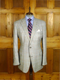 25/0709 immaculate harvie & hudson jermyn st italian silk linen wool wp check sports jacket blazer 47 long