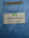 25/0709 immaculate harvie & hudson jermyn st italian silk linen wool wp check sports jacket blazer 47 long