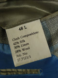 25/0709 immaculate harvie & hudson jermyn st italian silk linen wool wp check sports jacket blazer 47 long