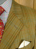 25/0746 vintage british green wp check tweed jacket for goodwood revival 42 short