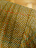 25/0746 vintage british green wp check tweed jacket for goodwood revival 42 short