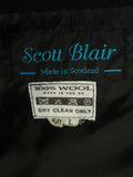 25/0749 immaculate vintage black barathea wool prince charlie kilt jacket 50 long
