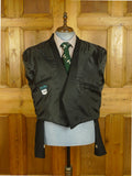 25/0749 immaculate vintage black barathea wool prince charlie kilt jacket 50 long